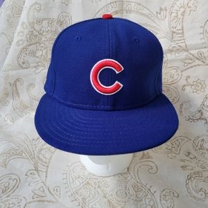 New Era On Field Cool Base Chicago Cubs Baseball Fitted Hat Cap Blue Size 7 1/8
